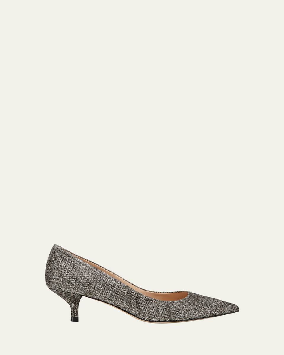 Stuart Metallic Kitten Pumps